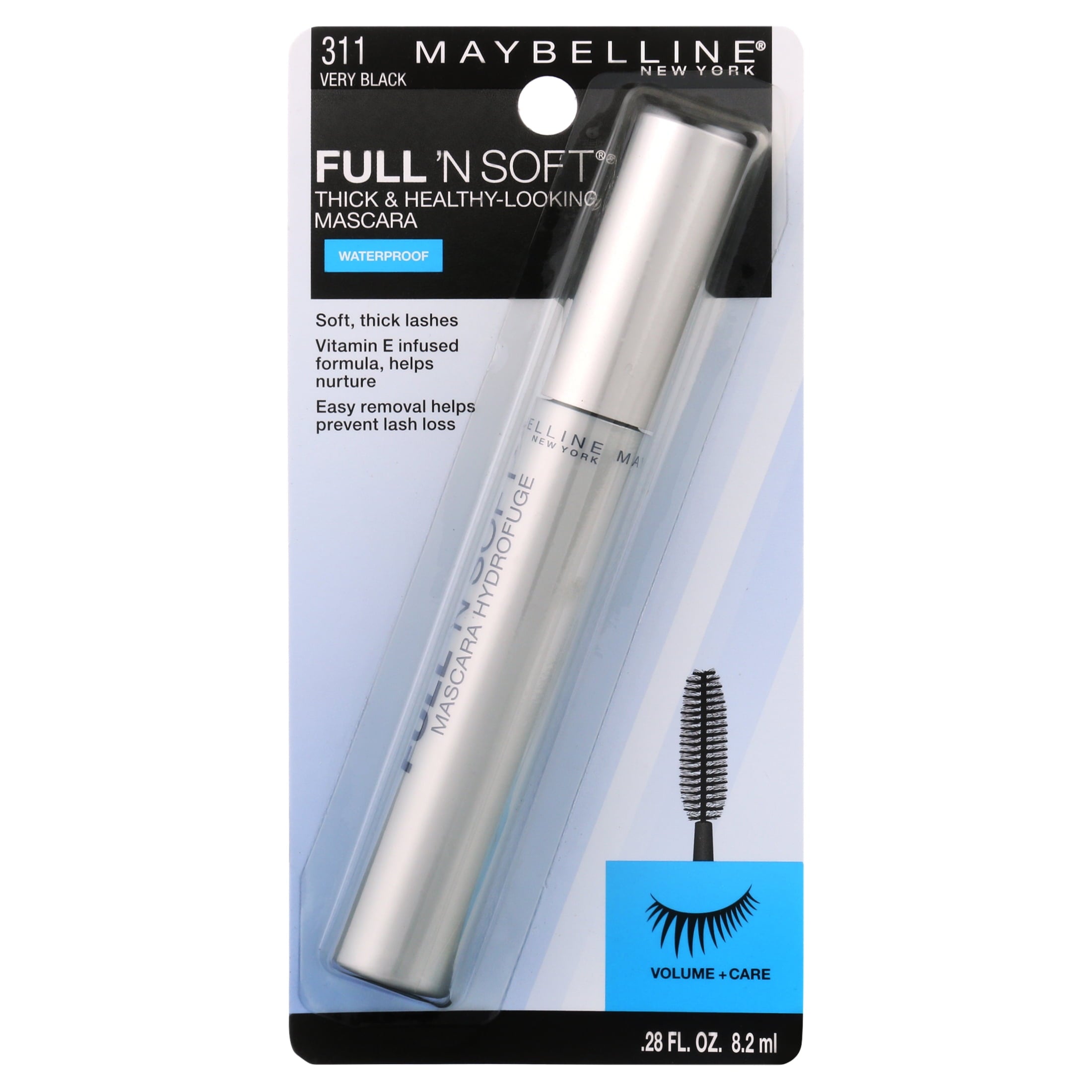 Maybelline Full 'N Soft Waterproof Mascara  0.28 oz