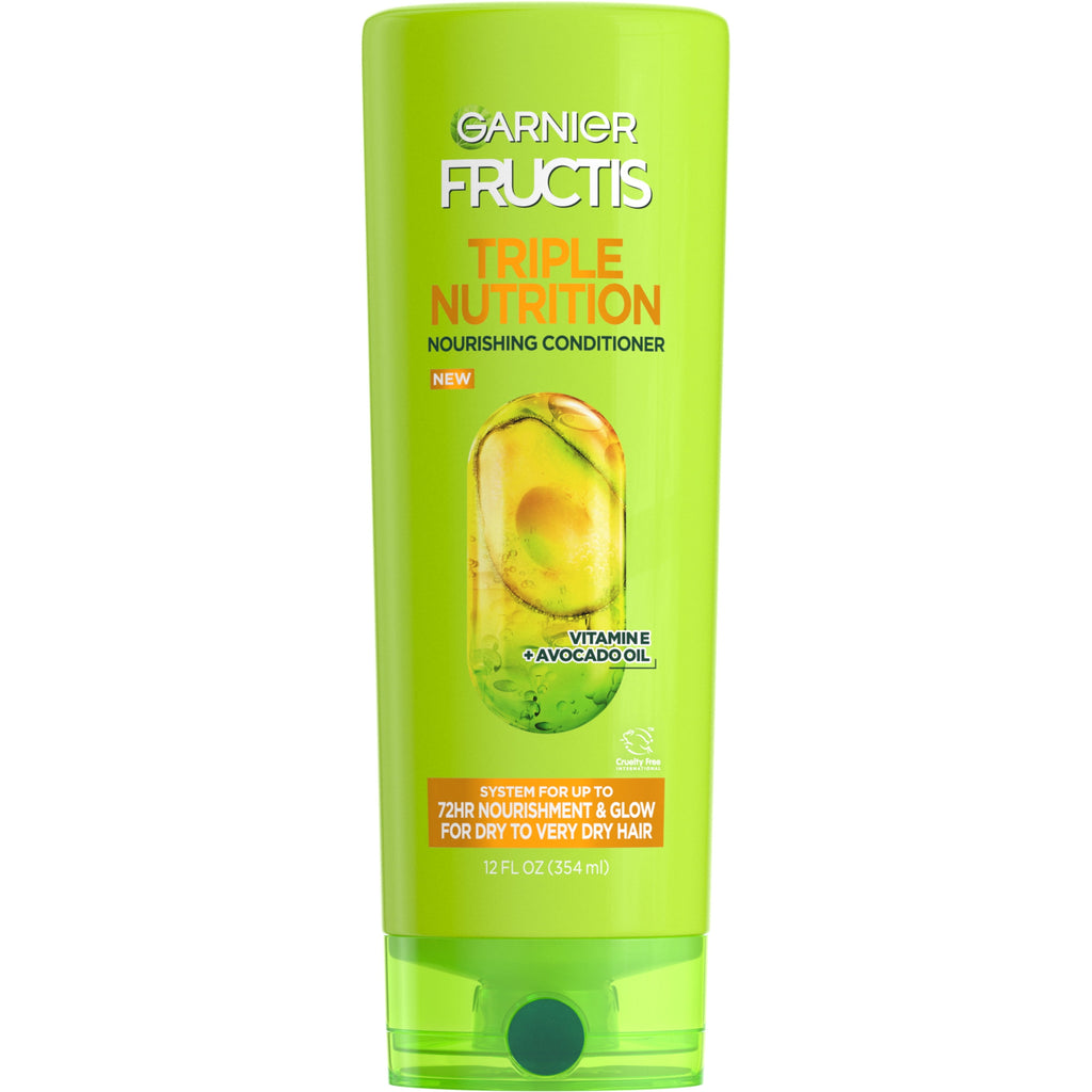 (3 pack) Garnier Fructis Triple Nutrition Conditioner, Dry to Very Dry Hair, 12 fl oz