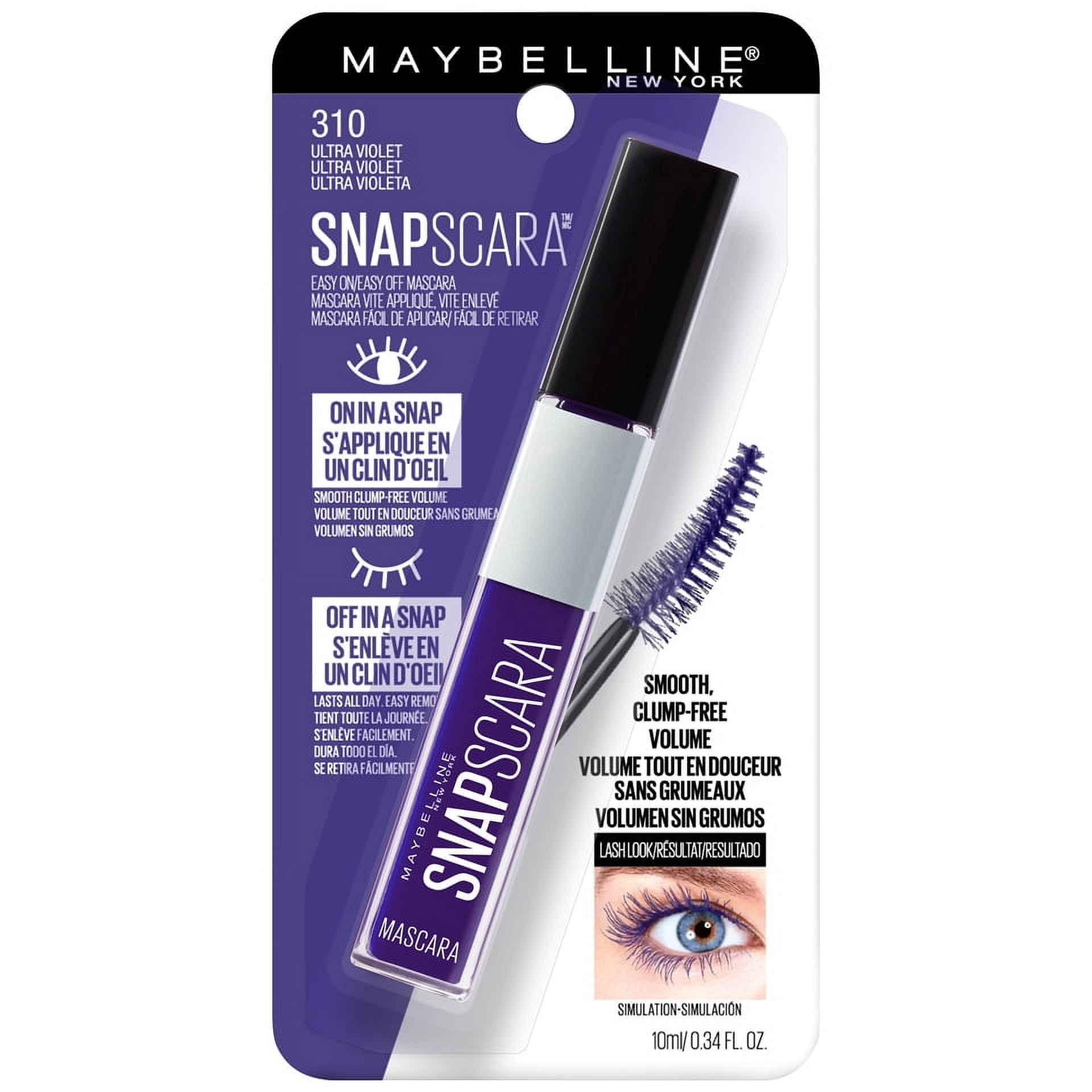 Maybelline Snapscara Washable Mascara, Ultra Violet, 0.34 fl. oz.