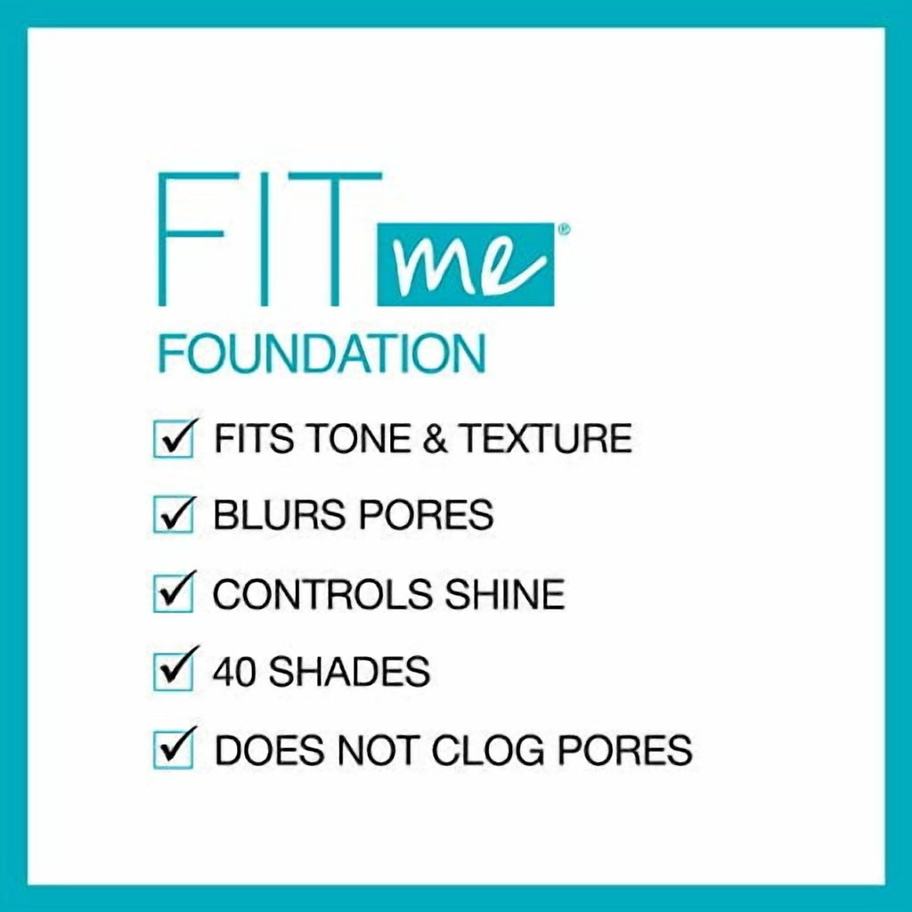 Maybelline Fit Me Matte + Poreless Normal to Oily Liquid Foundation with Clay, 110 Porcelain